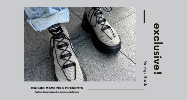 MAISON MAVERICK PRESENTS チャンキーソールスニーカー MAISON MAVERICK PRESENTS 】チャンキーソールニットスニーカー